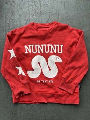 Sudadera Nununu talla 6/7 roja con serpiente blanca Foto 1 de 3