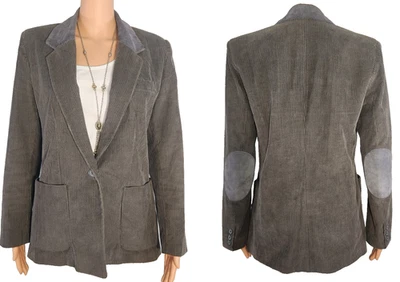 S.B.II by BITTERMAN Sz S Corduroy Blazer Jacket Faux Suede Collar Elbow Patches - Image 1 of 4