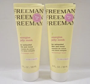 Freeman Energize Jelly Facial Mask 3 fl oz Cleanser Yuzu Lemon Lot Of 2 - Picture 1 of 2