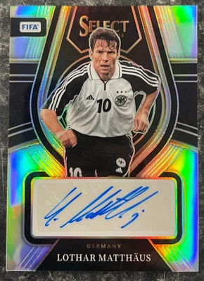 2022-23 PANINI SELECT FIFA LOTHAR MATTHAUS SILVER PRIZM AUTO AUTOGRAPH GERMANY - Image 1 of 2