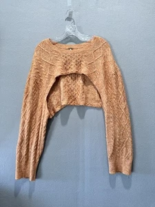 Suéter Bolero Polar Free People Talla L Naranja L/S Y2K despistado - Imagen 1 de 9