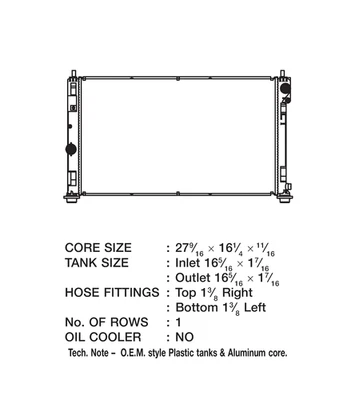 División de alto rendimiento Csf Cooling Racing 3415 para Chrysler Foto 1 de 4