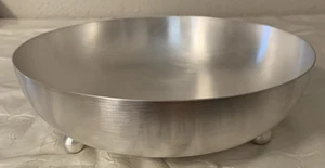 Vintage versilbert Fuß 9" Schüssel Servierer Deko LESEN - Bild 1 von 8