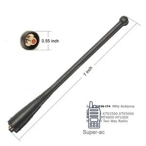 7Inch VHF 136-174MHz Antenna for XTS1500 XTS2500 XTS3500 HT1000 MT2000 Radio - Afbeelding 1 van 3