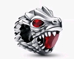 NEU Original Pandora S925 Game Of Thrones Rot CZ Drachenkopf 793141C01 Charm - Bild 1 von 4