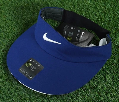 NIKE AEROBILL GOLF VISOR DRI FIT HAT BLUE VOID LADIES WOMEN'S, NWT ~ BQ4779-492 - Image 1 of 4
