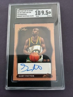Hoja Arte del Deporte Gary Payton 2023 Autografiado Oro #BA-GP1 Limited 22/35 Foto 1 de 2