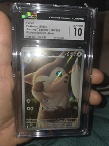 2025 Pokemon JTG En-Journey Together Illustration Rare #168 Furret CGC 10 Gem - Bild 1 von 2