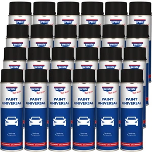 Spray de pintura Presto negro mate pintura de coche 24x 500 ml pintura en aerosol lata de aerosol - Imagen 1 de 2
