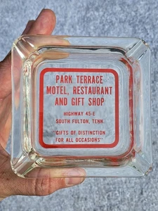 Vintage Park Terrace Motel Restaurant Souvenirladen South Fulton Tennessee Glasaschenbecher - Bild 1 von 6