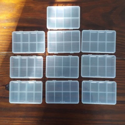 Job Lot of 10 Small 8 Compartment Storage Boxes - Image 1 of 3