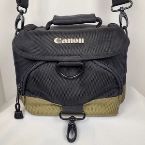 Canon NWOT 100EG Camera Bag Shoulder Strap, Waist Belt Black Olive Green D5 - Picture 1 of 18