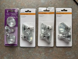 Halogen Reflector Bulbs, Gu10 50w 240v, MR16 50w 12v, 4 Pack Bundle, New In Pack - Picture 1 of 8