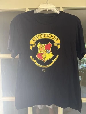 Flex Comics Satire of Harry Potter:Hogwarts Lifting T-shirt Size Medium. Black - Image 1 of 4