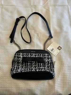 Bandolera Anne Klein - On The Go - AKH3165 negra/blanca - precio de venta sugerido por el fabricante 72,00 USD - NUEVA CON ETIQUETAS Foto 1 de 4