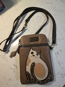 Chala 3D Katze Handtasche Mini Umhängetasche braun Calico Handy 2 Riemen - Bild 1 von 6