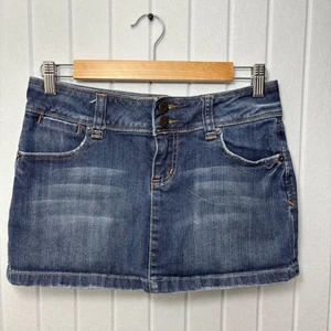 Guess Y2K Blue Denim Pencil Mini Skirt Casual Night Out size 27 - Picture 1 of 9
