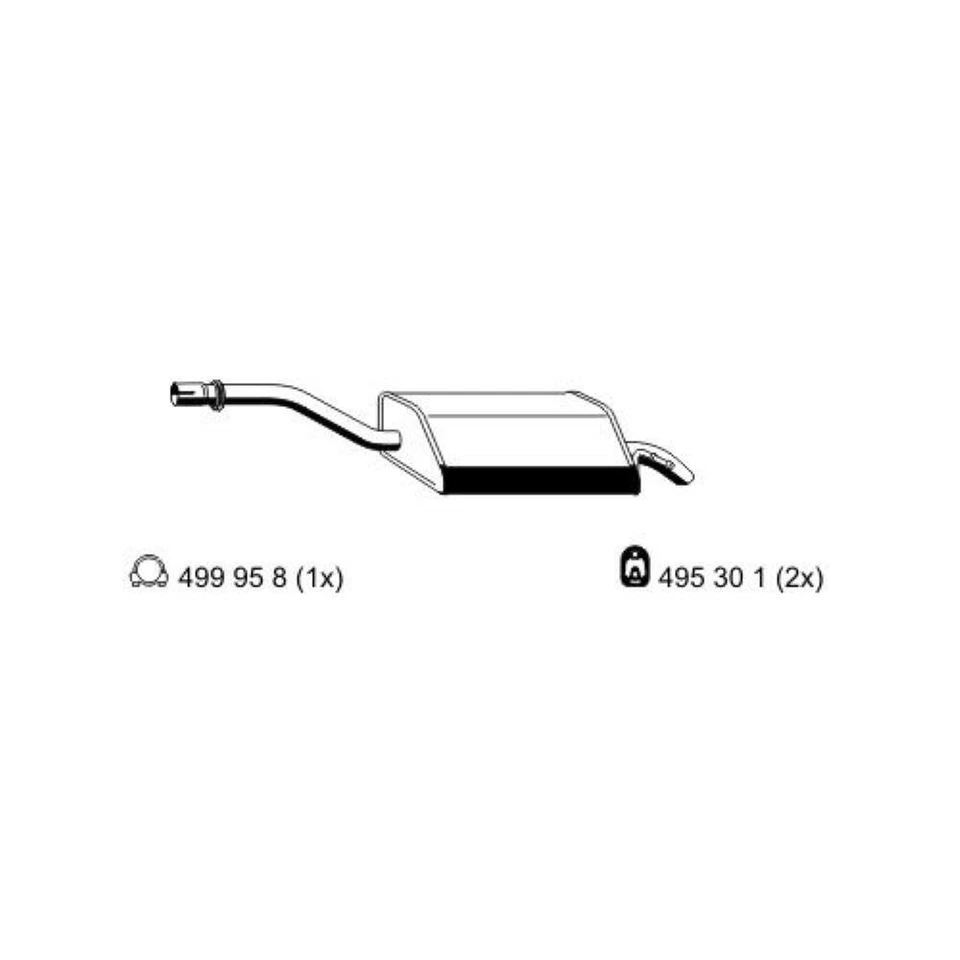 ERNST Silenziatore Per Mercedes-Benz C-Class - Immagine 1 di 1