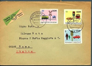 DDR - 1969 - Sicurezza sulle strade (2) tre esemp. della serie su busta - Bild 1 von 1