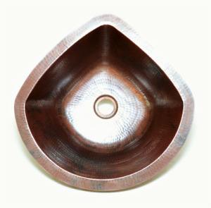17-inch Copper Sink Handmade, Hand Made Copper Sink, Hammered Copper Sink