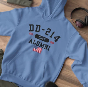 DD-214 Alumni - U.S. Space Force - Unisex Hoodie, Military Veteran Gift - Picture 1 of 25