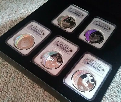 2008 NGC PF 69 ULTRA CAMEO  $25 Canada Proof Silver 2010 Olympics 5 Coin Set - Image 1 of 4