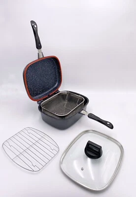 Fornetto Bistecchiera Alto Doppio Multifunzione 30cm Doppia Piastra Induzione - Immagine 1 di 4