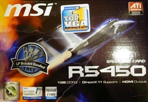 MSI Radeon HD 5450 R5450-MD1GD3H/LP 1GB HDMI/DVI/VGA Graphics Card - Picture 1 of 2