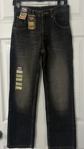 NEU ~ Wrangler blaue Jeans ~ gerade Passform ~ Jungen 14 verstellbare Taille - Bild 1 von 6