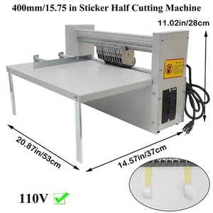 15.7 in Sticker Half Cutting Machine Adhesive Marking Machine 110V 50-280R/Min - Picture 1 of 12