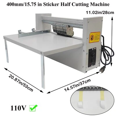 15.7 in Sticker Half Cutting Machine Adhesive Marking Machine 110V 50-280R/Min - Image 1 of 4