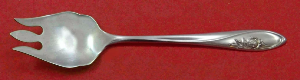 Rosa esculpida por toalla pastel de plata esterlina helado spork hecho a medida 5 3/4" Foto 1 de 1