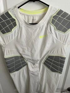 Nike Pro Combat Hyperstrong 4 Padded Dri-Fit Football Shirt White Size XXL - Picture 1 of 6