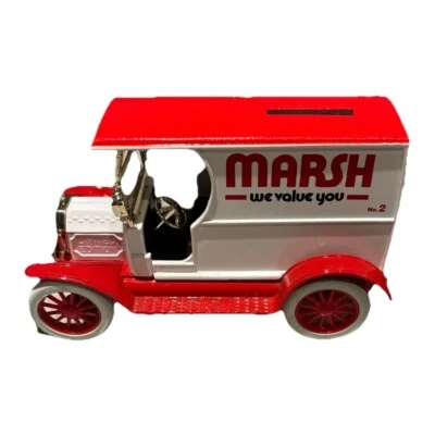 ERTL 1993 Marsh Open Cab Express Coin Bank Replica 1912 Ford Delivery Truck - Image 1 of 4