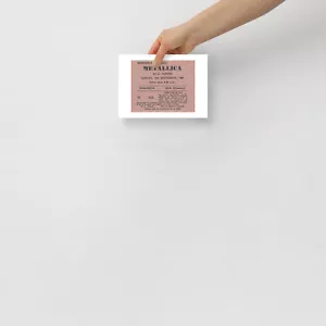 Metallica Concert Ticket Poster S.F.X Concert Hall Dublin Ireland 1986 - Picture 1 of 1