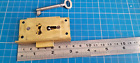 Brass -Cabinet-Cupboard-Drawer  lock 75mm x 39mm 1 Key (4296)