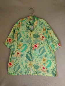 Camisa Kenny Flowers Para Hombre 3XL Verde Floral Edición Limitada Manga Corta Abotonada - Imagen 1 de 10