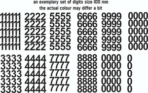 PEGATINAS DE NÚMEROS DE VINILO AUTOADHESIVO ETIQUETAS DE PRECIO 234 DÍGITOS RITRAMA MULTITAMAÑO - Imagen 1 de 9