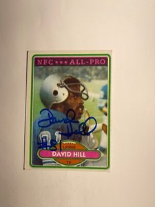 Detroit Lions DAVID HILL Signed Card