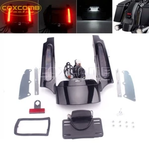 Juego guardabarros trasero con luz LED para Harley Road King Street Electra Glide 2009-2013 - Imagen 1 de 12