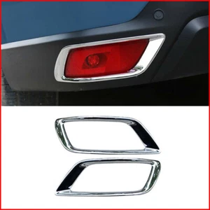Fits Subaru Forester 2019-2024 Chrome Rear Bumper Reflector fog lamp Cover Trim - Picture 1 of 9