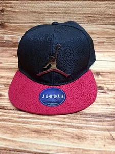 NEW Nike Air Jordan Jumpman Youth Boys Elephant Textured Black/Red Snapback Cap  - Picture 1 of 8