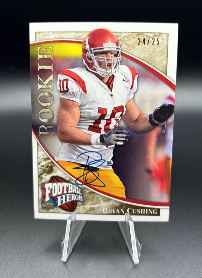 2009 UD Football Heroes Brian Cushing /25 ON CARD ROOKIE AUTO SSP Case Hit 169 - Image 1 of 2