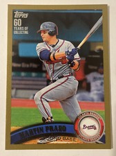 2011 Topps Series 1 Martin Prado Gold Parallel /2011 #44 Atlanta Braves
