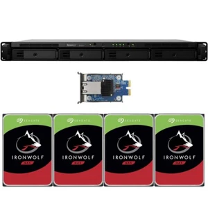Synology RS422+ RackStation 4-Bay 10GbE 16TB (4x4TB) Seagate Ironwolf NAS Drives - Picture 1 of 8