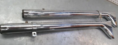 2005 Ural Retro Solo Universal Fish Tail Exhaust Pipe Mufflers - Image 1 of 4