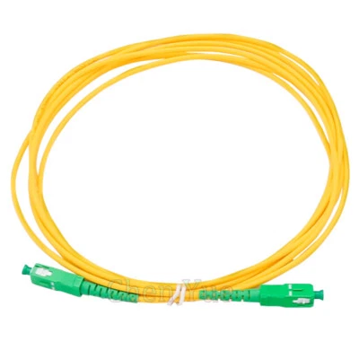 20M SC APC Simplex Singlemode Fiber Optic Patch Cord Cable 3.0mm FTTH PVC Jumper - Image 1 of 4