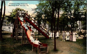 CIUDAD DEL PETRÓLEO, PENNSYLVANIA - PARQUE INFANTIL - DIAPOSITIVA - POSTAL ANTIGUA - Imagen 1 de 2