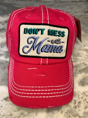 Gorra de béisbol rosa con Don’t Mess with Mama #mother day Foto 1 de 3