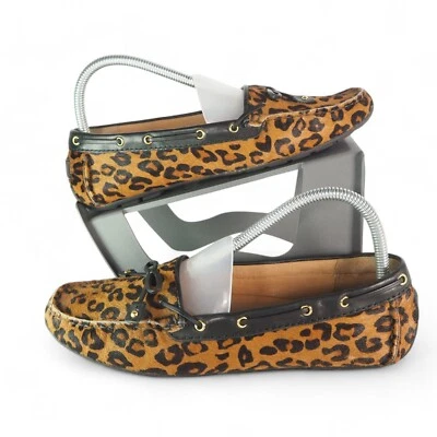 Clarks Dunbar Cruiser Pony Hair Slip-on Moccasin Loafers Leopard Print Women's 8 - Image 1 of 4